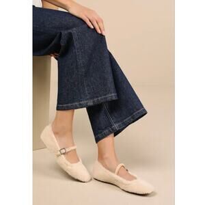 Lulus Eastan Natural Shearling Buckle Ballet Flats
Women’s Size 8
